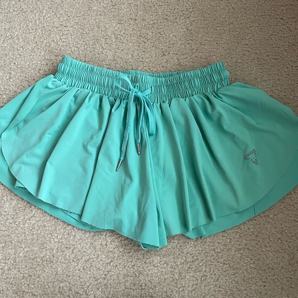 Pants - Mint Green Butterly Athletic Shorts